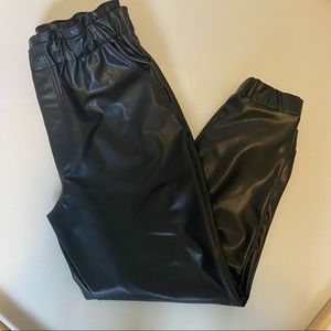 Abercrombie - Faux leather black pants - Size XL